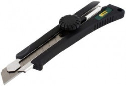 Нож FIT 10323 технический 18мм усиленный с вращающимся прижимом профи