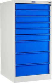 WDS-9, Тележка инструментальная, 9 выдвижных ящиков, замок