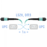 Патчкорд оптический MPO/UPC FF MM, 1 метр (Cross)
