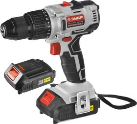 ДАИ-18-2-Ли КНМ4, Дрель-шуруповерт "BRUSHLESS" 18 В, Li-Ion, 2 АКБ, ЗУБР