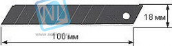 OL-LBB-10B, Лезвие BLACK MAX сегментированное, 18х100х0.5мм, 10шт