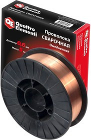 Проволока сварочная QE 770-346 Ф0.6мм 5кг, омедненная, катушка Ф200мм