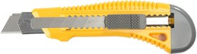 0913, Нож STAYER "STANDARD" с выдвижным сегмент. лезвием, пластмасс. упроч.,18мм