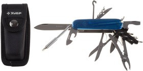 47787, Нож ЗУБР "ЭКСПЕРТ" складной многофункциональный, пластиковая рукоятка, "17 в 1"