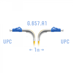 Патчкорд оптический LC/UPC SM G.657.A1 (угловой) 1 метр