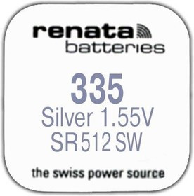 R 335 (SR 512 SW, 1.55V, 5mAh, 5.8x1.2mm)(батарейка для часов)