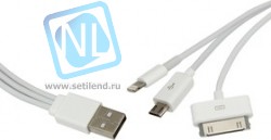 18-1126, Кабель-переходник USB - iphone5/ipad 4/ipod 5 на micro usb