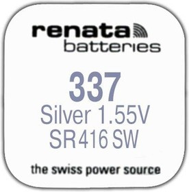 R 337 (SR 416 SW, 1.55V, 8mAh, 4.8x1.65mm)(батарейка для часов)