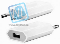 18-1194, Сетевое зарядное устройство iPhone/iPod USB белое (СЗУ) (5 V, 1000 mA)