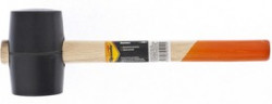 111605, Киянка резиновая, 910 г, черная резина, деревянная рукоятка