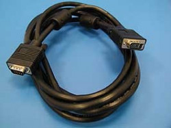 Кабель для монитора VGA 15(п)-15(п) c ферритовым кольцом 3м.(SCF-14/10/P), Кабель