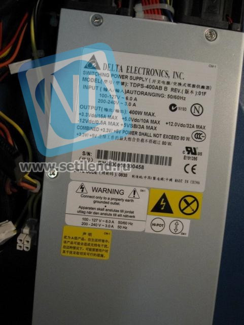 Блок питания Intel TDPS-400AB A 400Wt ATX 1U Для Корпуса SR1530CL SR1530CLNA-TDPS-400AB A(NEW)