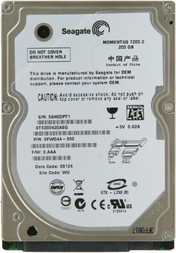 Накопитель Seagate 9FW144-021 SATA 200GB 7.2K 2.5-9FW144-021(NEW)