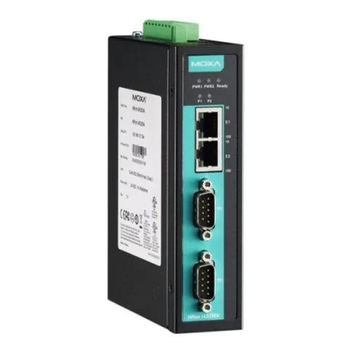 NPort IA5250AI 2-портовый усовершенствованный преобразователь RS-232/422/485 в Ethernet с изоляцией 2 КВ MOXA