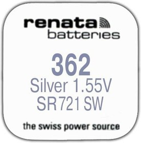 R 362 (SR 721 SW, 1.55V, 24mAh, 7.9x2.1mm)(батарейка для часов)