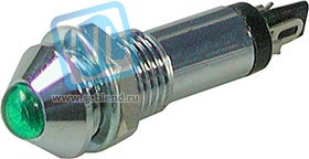 KLS9-IL-M8-04A-N3-G (P-706G), Лампа накаливания с держателем зеленая 12V