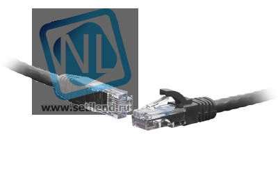 Коммутационный шнур СКС "SNR" 1.0м cat.5e, черный