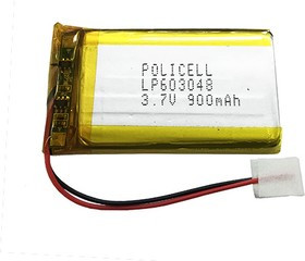 LP603048-PCM, Аккумулятор литий-полимерный (Li-Pol) 900(920)мАч 3.7В, с защитой, PoliCell