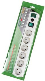 MOST REAL RG 5м 6 розеток, белый BL1, Сетевой фильтр