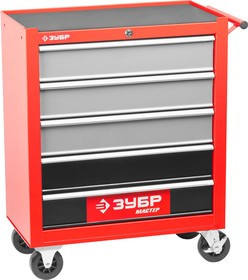 38905-5, Тележка инструментальная ЗУБР "МАСТЕР", 5 ящиков, 680x330x770мм