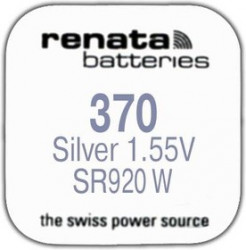 R 370 (SR 920 W, 1.55V, 38mAh, 9.5x2.1mm)(батарейка для часов)