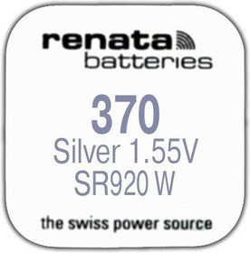 R 370 (SR 920 W, 1.55V, 38mAh, 9.5x2.1mm)(батарейка для часов)