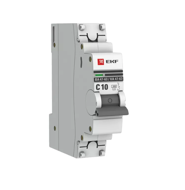 Выключатель автоматический однополюсный 10А С ВА47-63 4.5кА PROxima