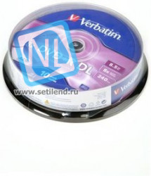 Verbatim 43666 DVD+R 8.5 GB 8x CB/10 Double Layer, Записываемый компакт-диск