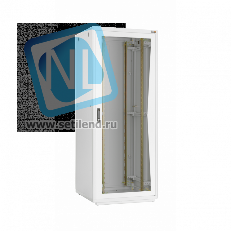 Напольный шкаф 19", 42U, стеклянная дверь, Ш600хВ2065хГ800мм, в разобранном виде, серый