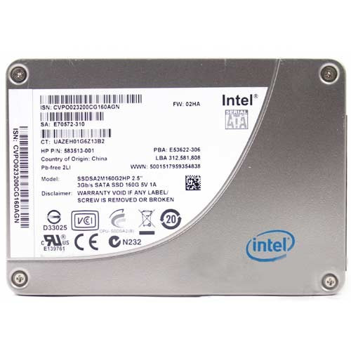 Накопитель Intel E70572-310 HP 160GB SATA 2.5" SSD DRIVE-E70572-310(NEW)
