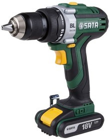 Дрель аккумуляторная SATA 51050 2000об/мин. 18В d13мм быстрозаж. патрон реверс удар. комплект