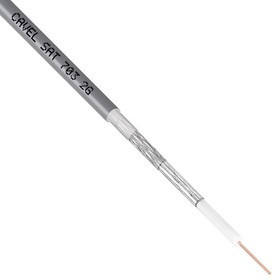 01-2432-2, Кабель SAT 703 B, Cu/Al/CuSn (75 %) 75 Ом (бухта 100 м) черный