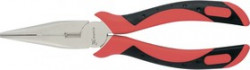 171369, Длинногубцы GRAND, 160 мм, прямые никелированные, двухкомпонентные рукоятки