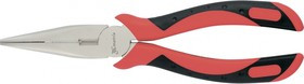 171369, Длинногубцы GRAND, 160 мм, прямые никелированные, двухкомпонентные рукоятки