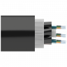 Кабель оптический самонесущий диэлектрический, 12 волокон, 6.0кН, 11.0мм, катушка 2км.