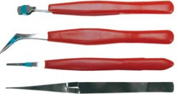 32D423, Пинцеты, набор 4 шт.