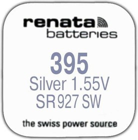 R 395 (SR 927 SW, 1.55V, 57mAh, 9.5x2.6mm)(батарейка для часов)