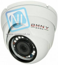 IP камера OMNY BASE miniDome2E v1.1 миникупольная 2Мп (1920×1080) 25к/с, 2.8мм, F1.8, 802.3af A/B, 12±1В DC, ИК до 25м, встр.микр, DWDR, без microSD/USB