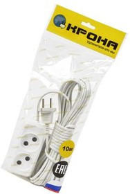 КРОНА КБ212010-Б РС-2 (У10-01УХЛ4) 10м (ШВВП 2х0,75) BL1, Сетевой удлинитель