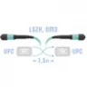 Патчкорд оптический MPO/UPC FF MM, 1.5 метра (Cross)
