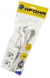 КРОНА КБ215005-Б РС-2/зем. (У16-001УХЛ4) 5м (ПВС 3х0,75) BL1, Сетевой удлинитель