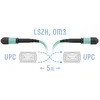 Патчкорд оптический MPO/UPC FF MM, 12 волокон, 5 метров (Cross)