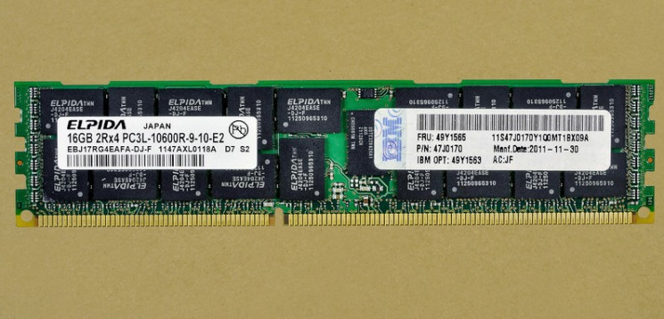 Модуль памяти IBM 47J0170 16Gb PC3L-10600R-9 REG ECC Dual Rank Low Voltage LP-47J0170(NEW)