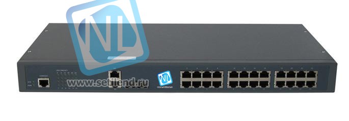 Управляемый, стекируемый коммутатор NetLand c 24 портами 10/100M Fast Ethernet, 2 * 1000M SFP/TX комбо-портами, 1 консоль, и стандартный AC блок питания